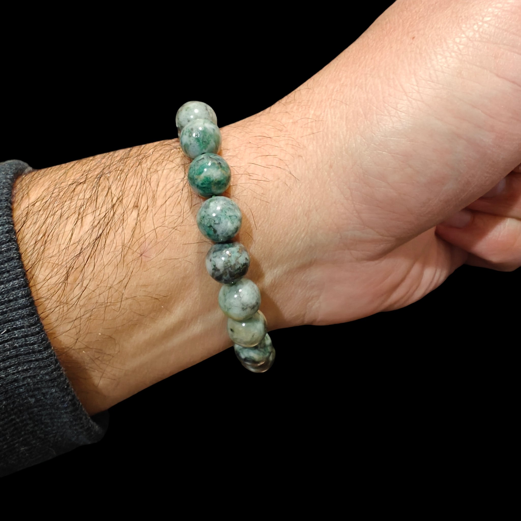 Green Pyrite Bracelet Natural Stones 