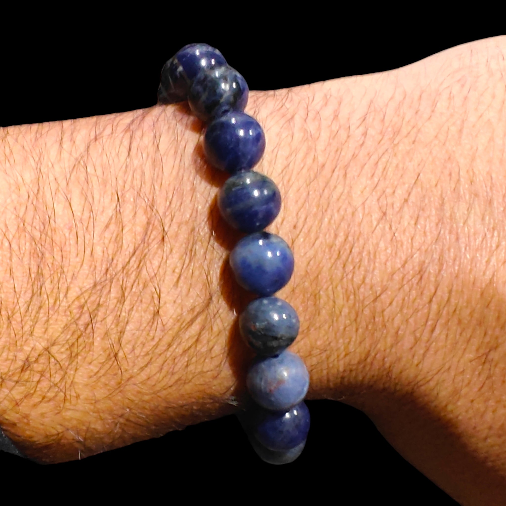 Sodalite Bracelet Natural Stones Stretch Crystal Bead Bracelet 