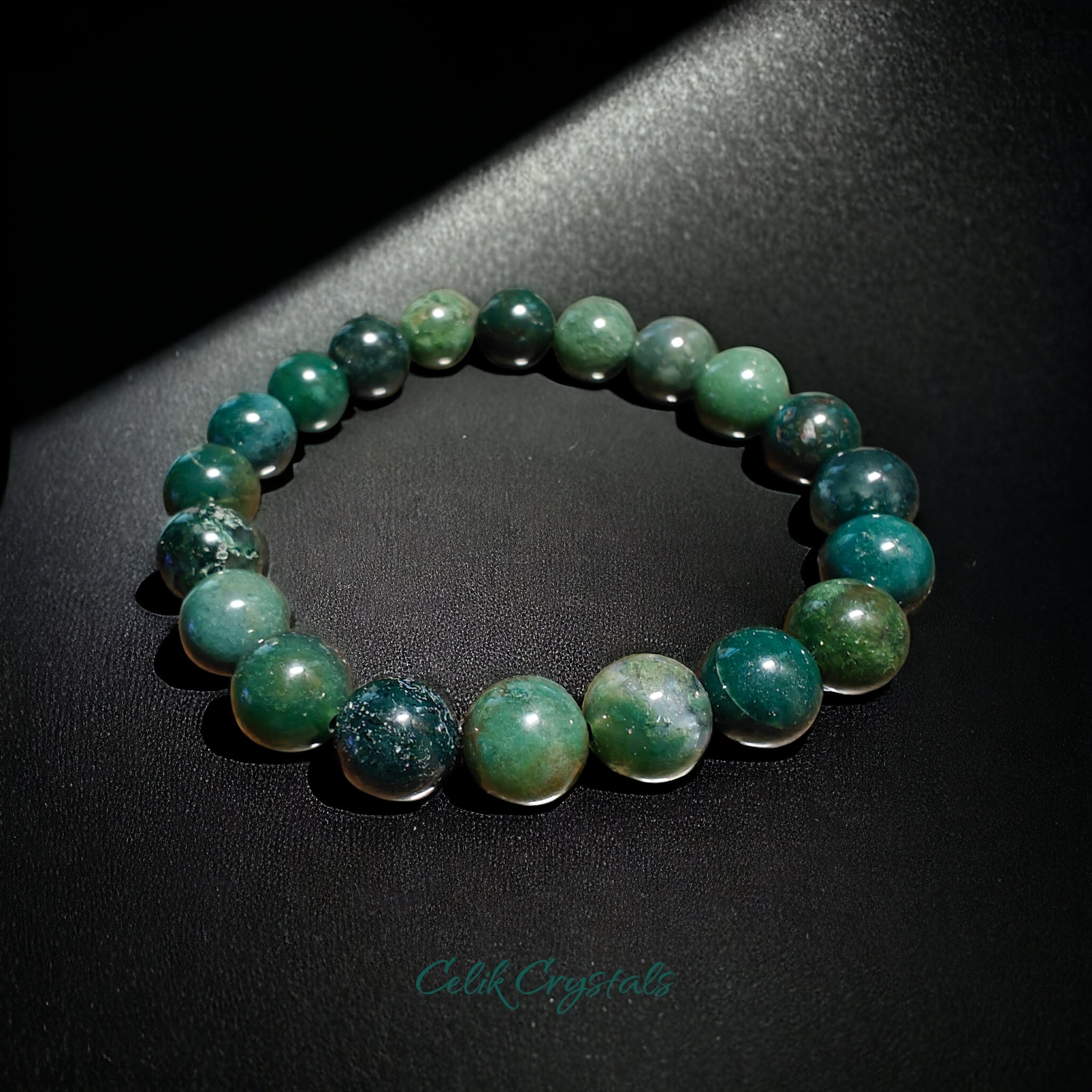 Moss Agate Bracelet Unisex