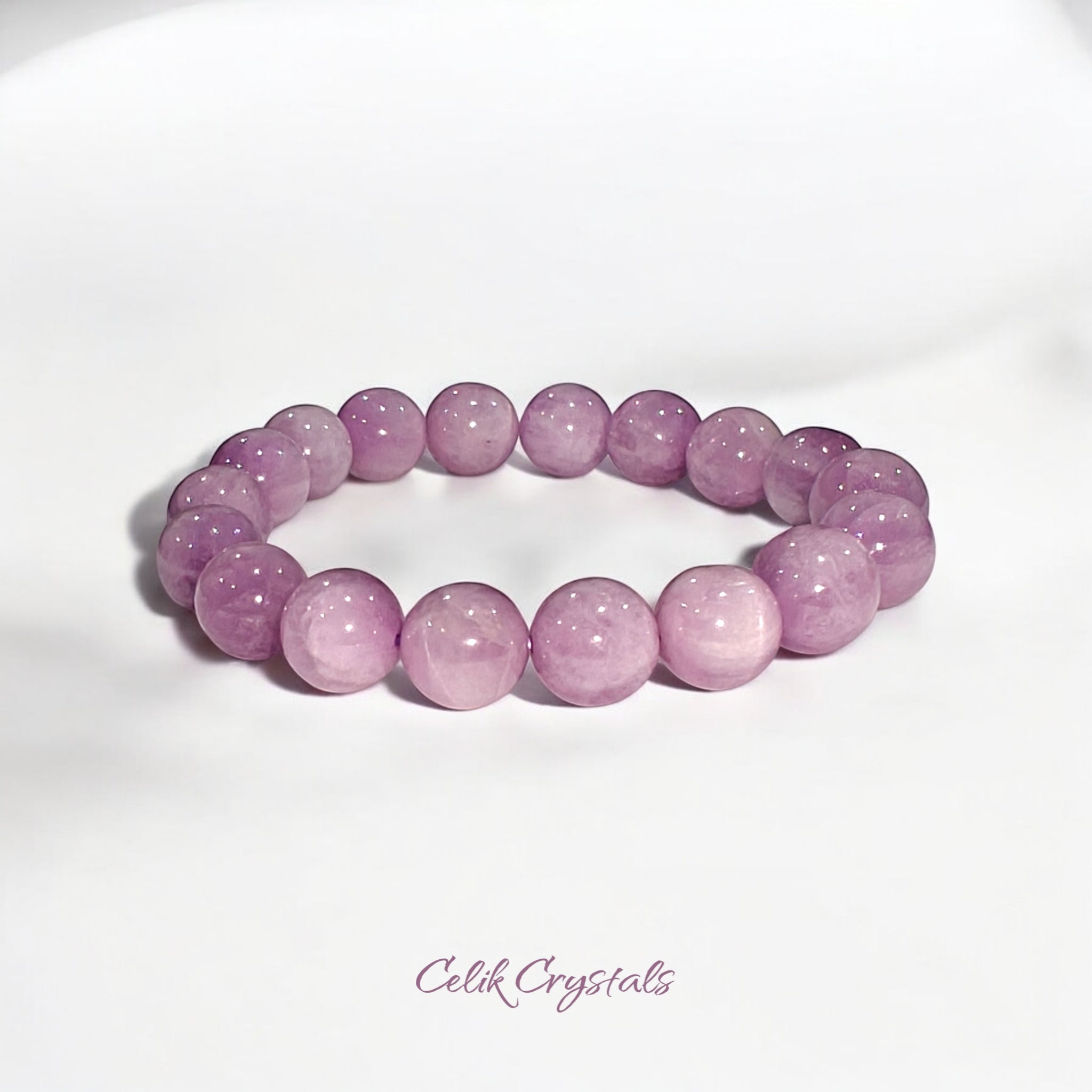 Genuine Kunzite Bracelet 10mm Beads 