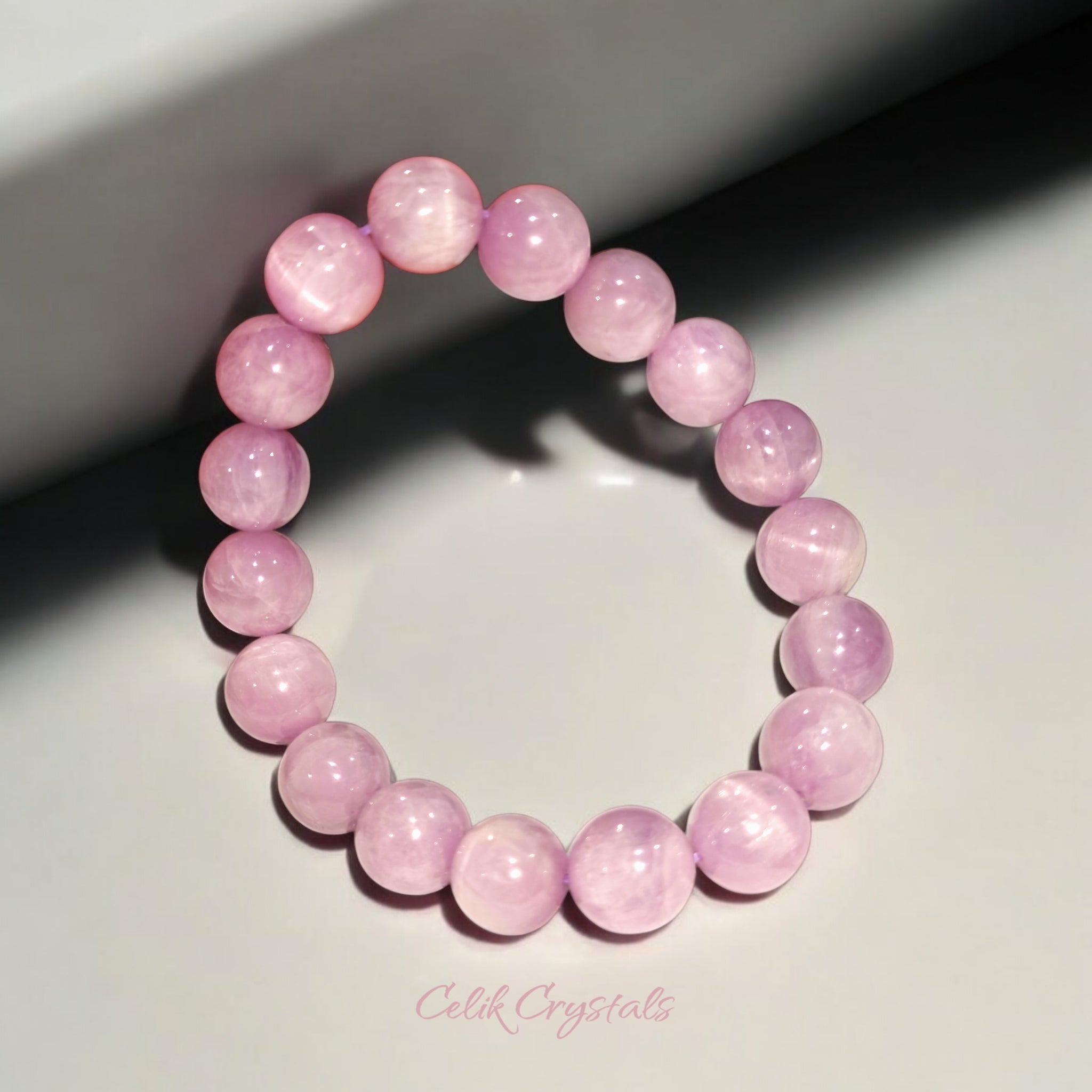 Genuine Kunzite Bracelet 10mm Beads 