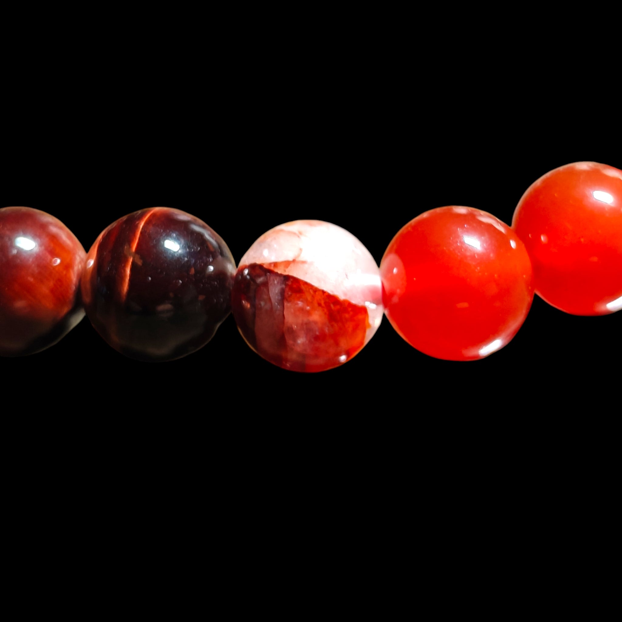 Red Tiger Eye, Carnelian & Fire Quartz Bracelet