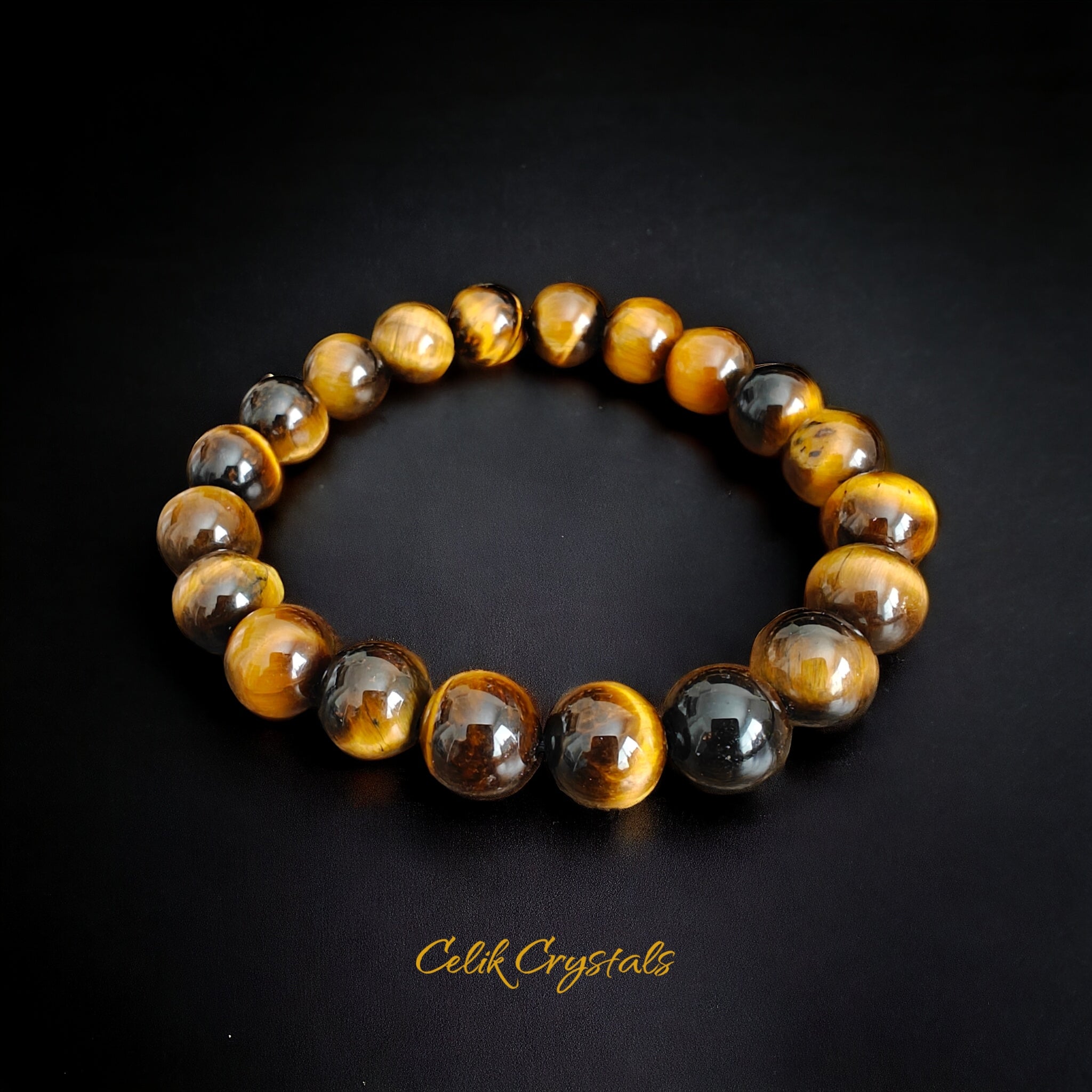 Tiger Eye Bracelet Natural Stones Stretch Crystal Bracelet 