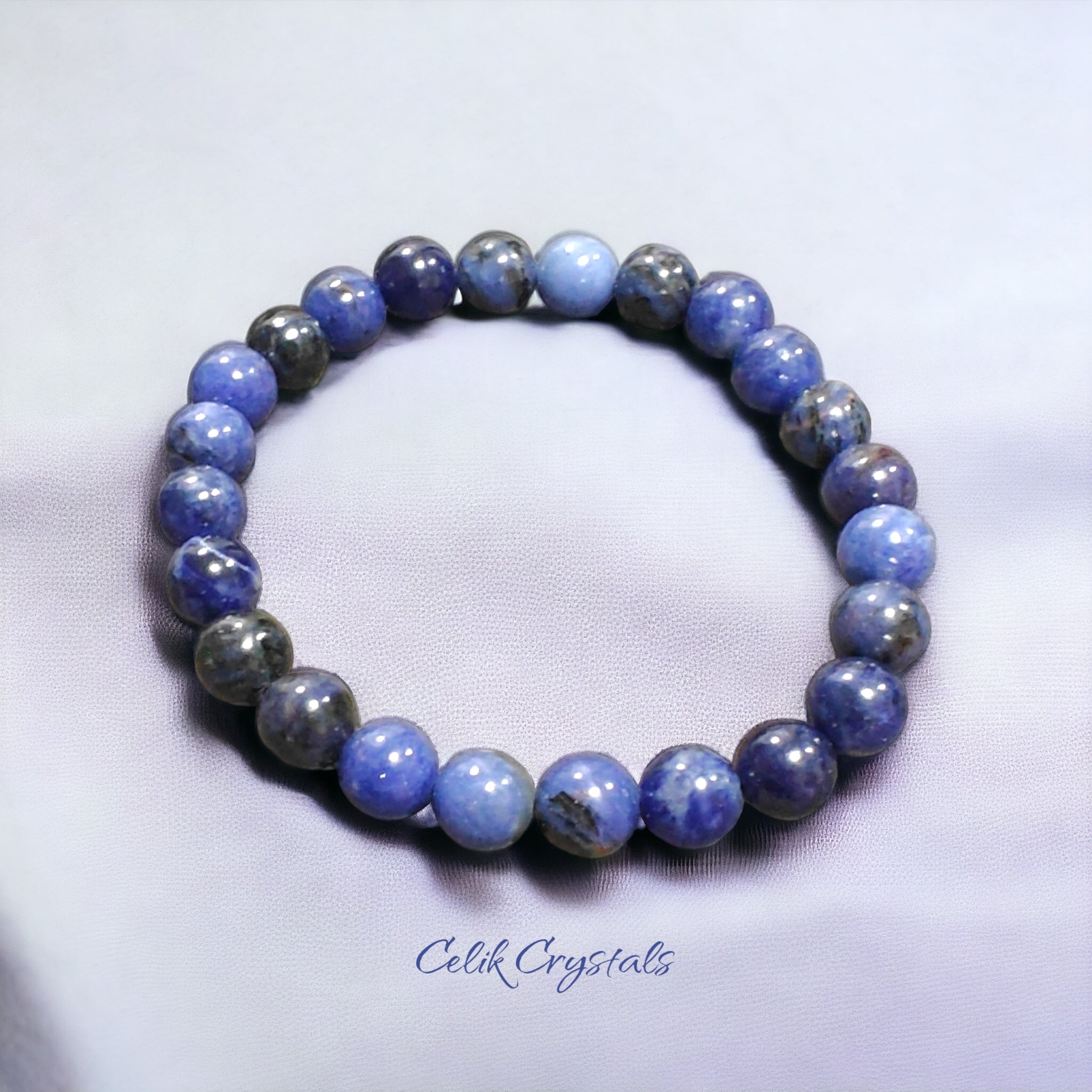 Sodalite Bracelet Natural Stones Stretch Crystal Bead Bracelet 