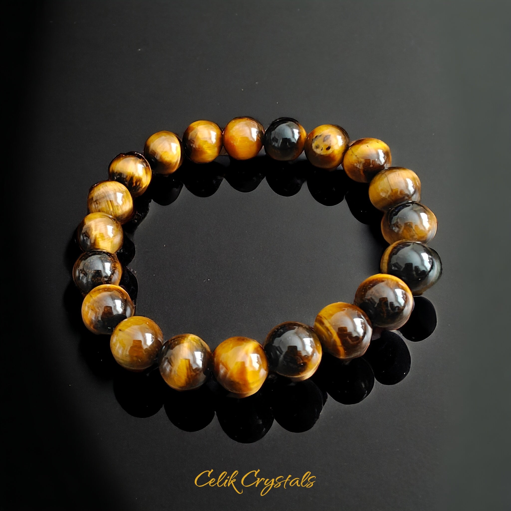 Tiger Eye Bracelet Natural Stones Stretch Crystal Bracelet 