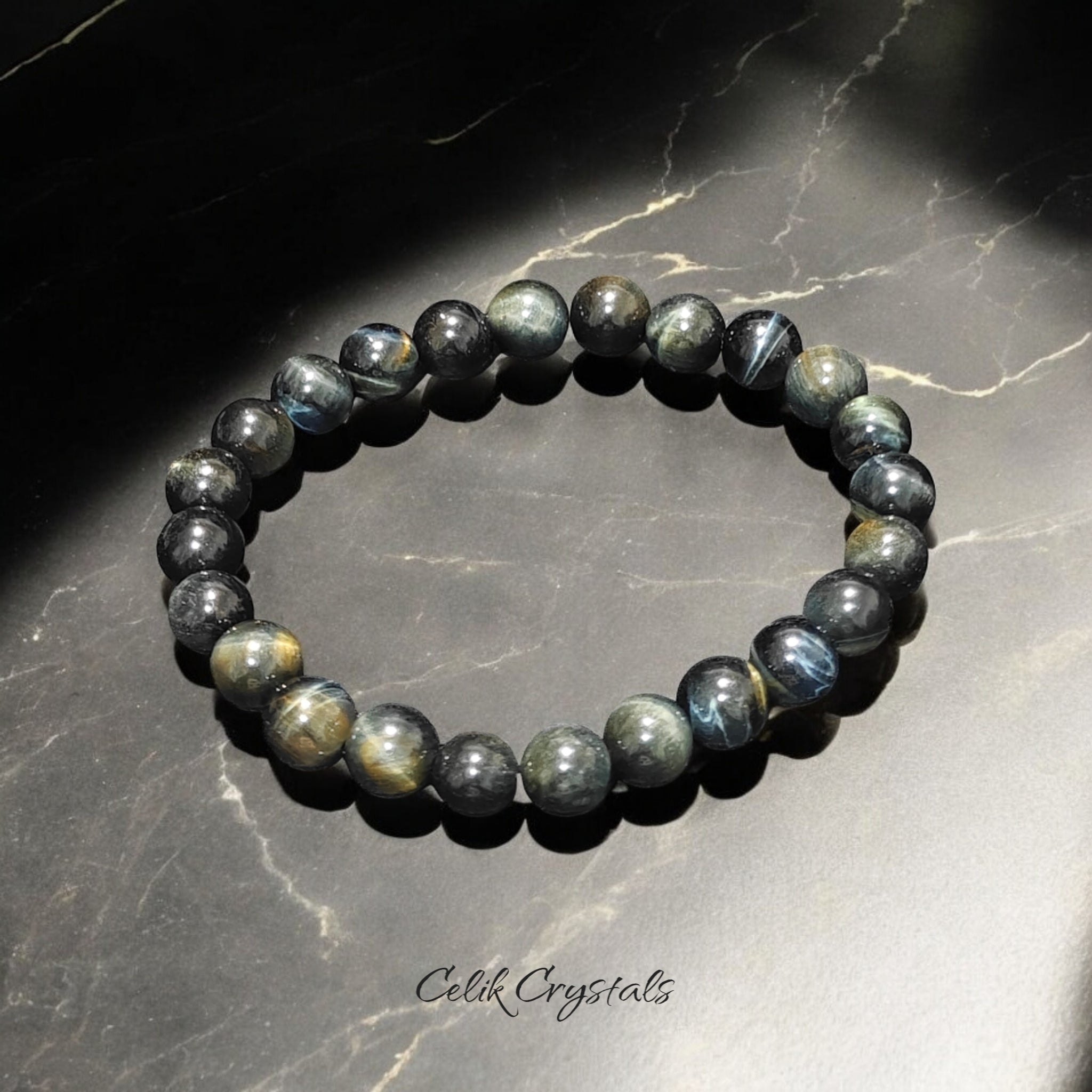 Natural Blue Tiger Eye Bracelet Unisex