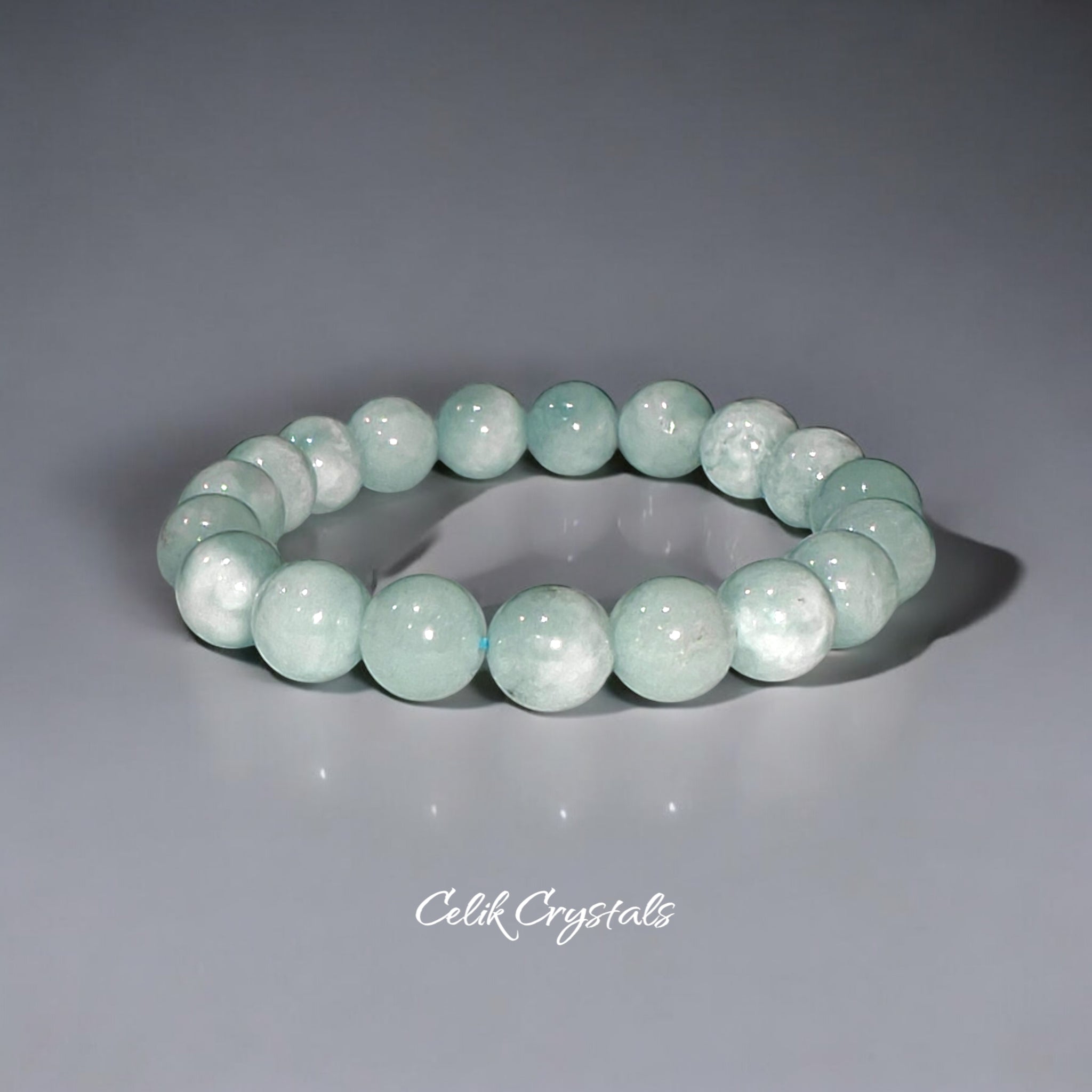 Larimar Bracelet Natural Stones Stretch Crystal Bead Bracelet 