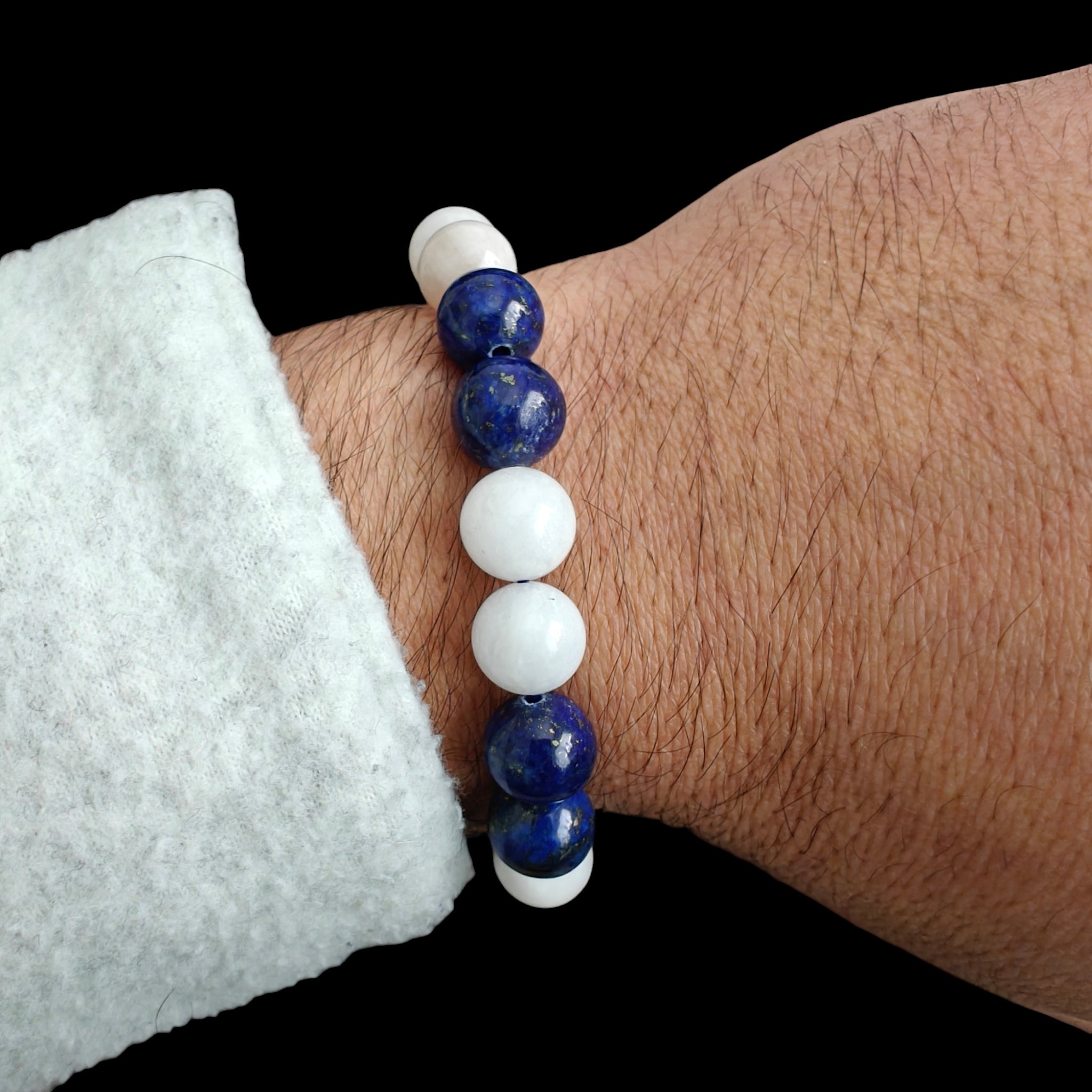 Lapis Lazuli & Moonstone Bracelet 10mm