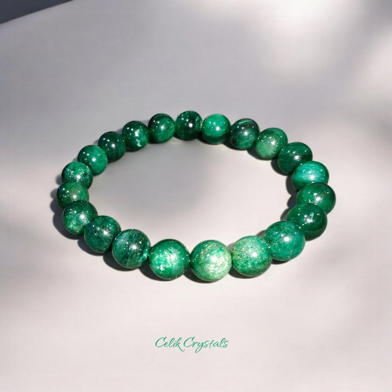 Green Jade Bracelet Natural Stones Stretches