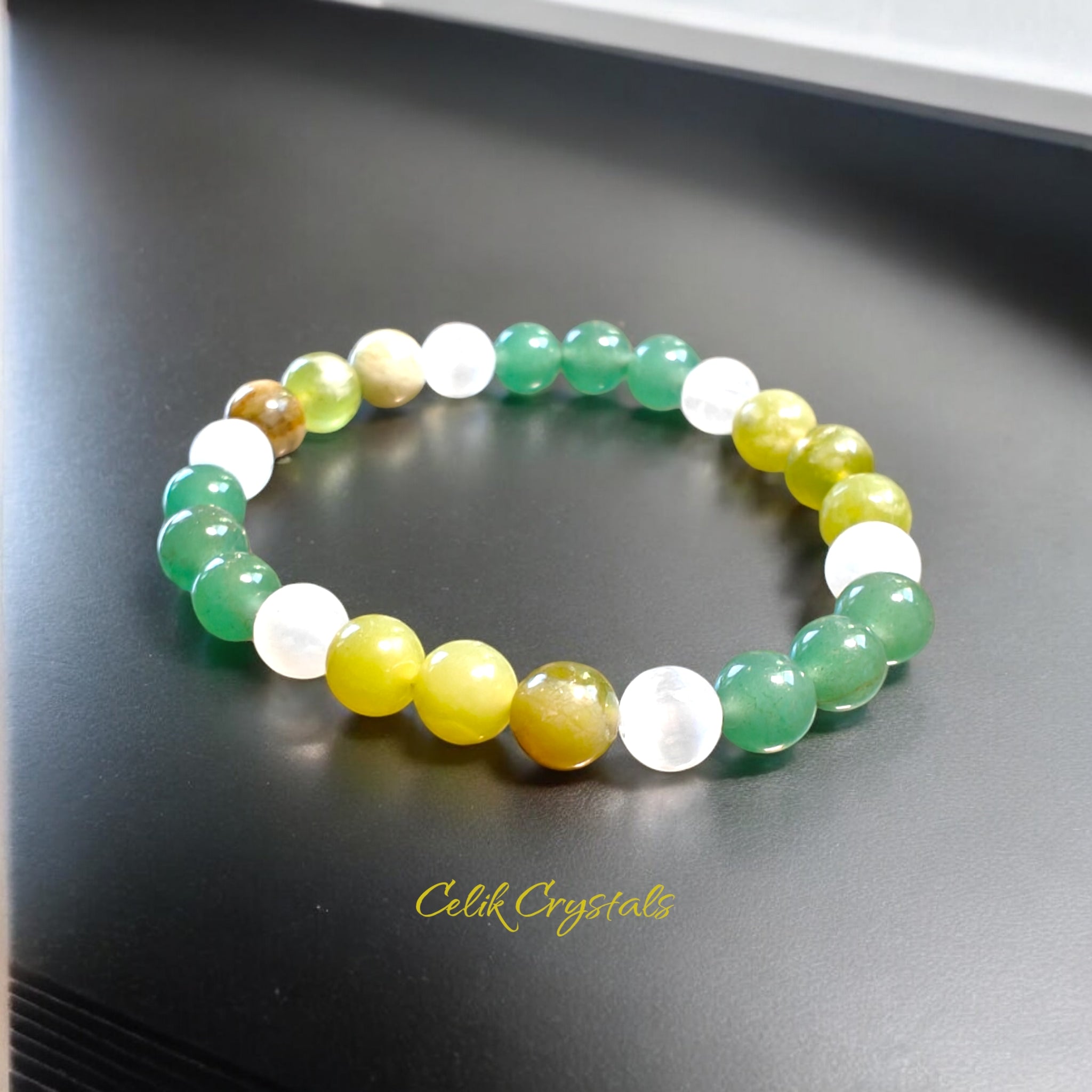 Green Aventurine and Jade Bracelet 