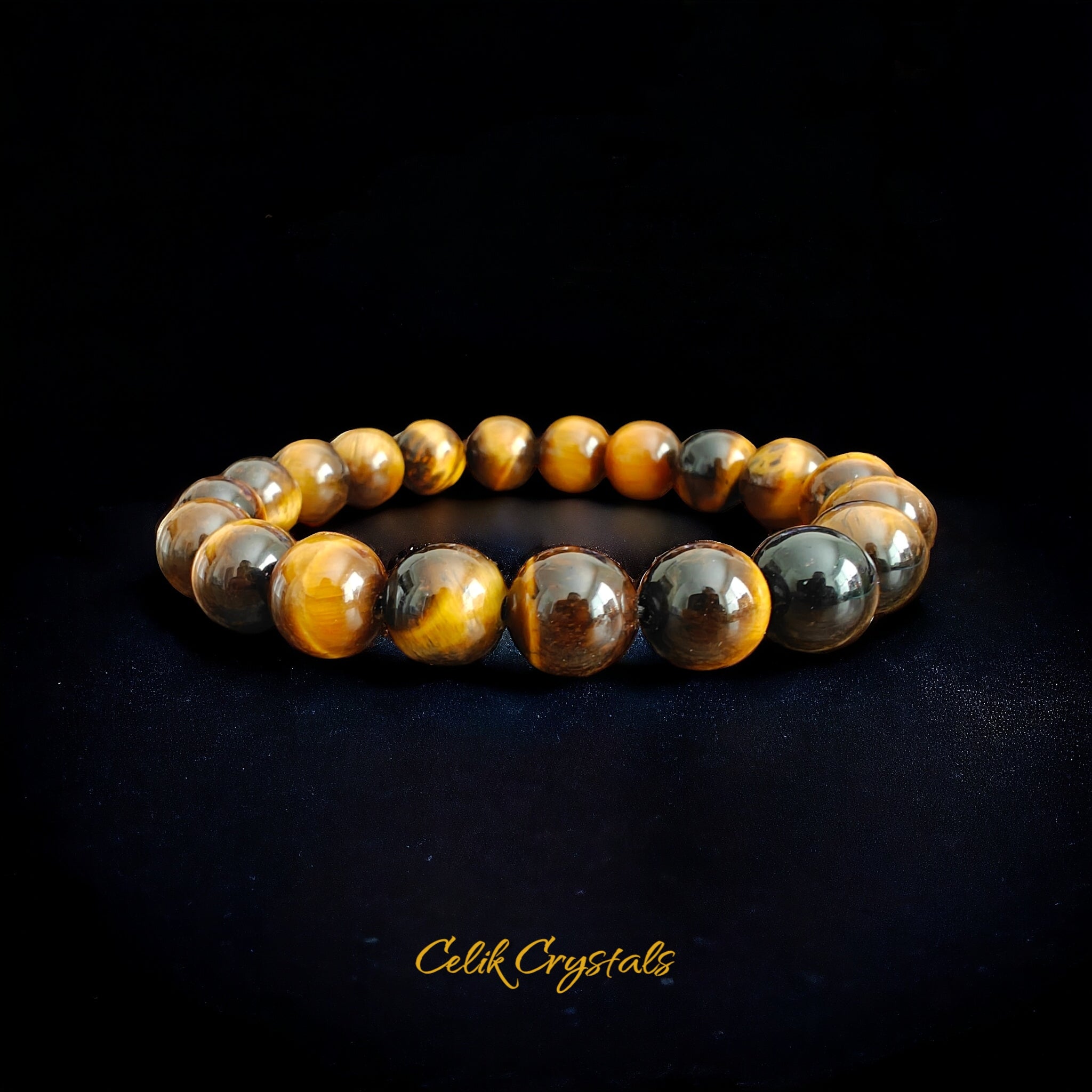 Tiger Eye Bracelet Natural Stones Stretch Crystal Bracelet 