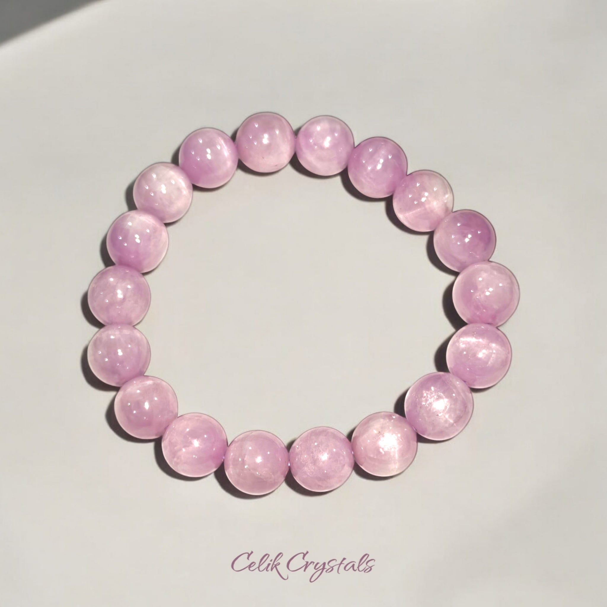 Genuine Kunzite Bracelet 10mm Beads 