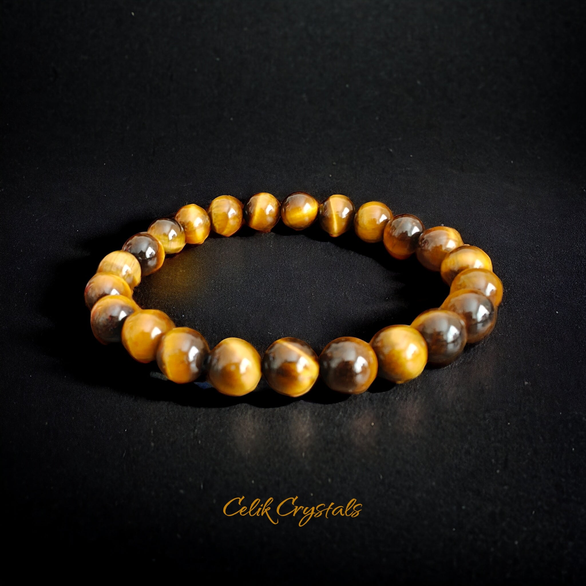 Tiger Eye Bracelet Natural Stones Stretch Crystal Bracelet 